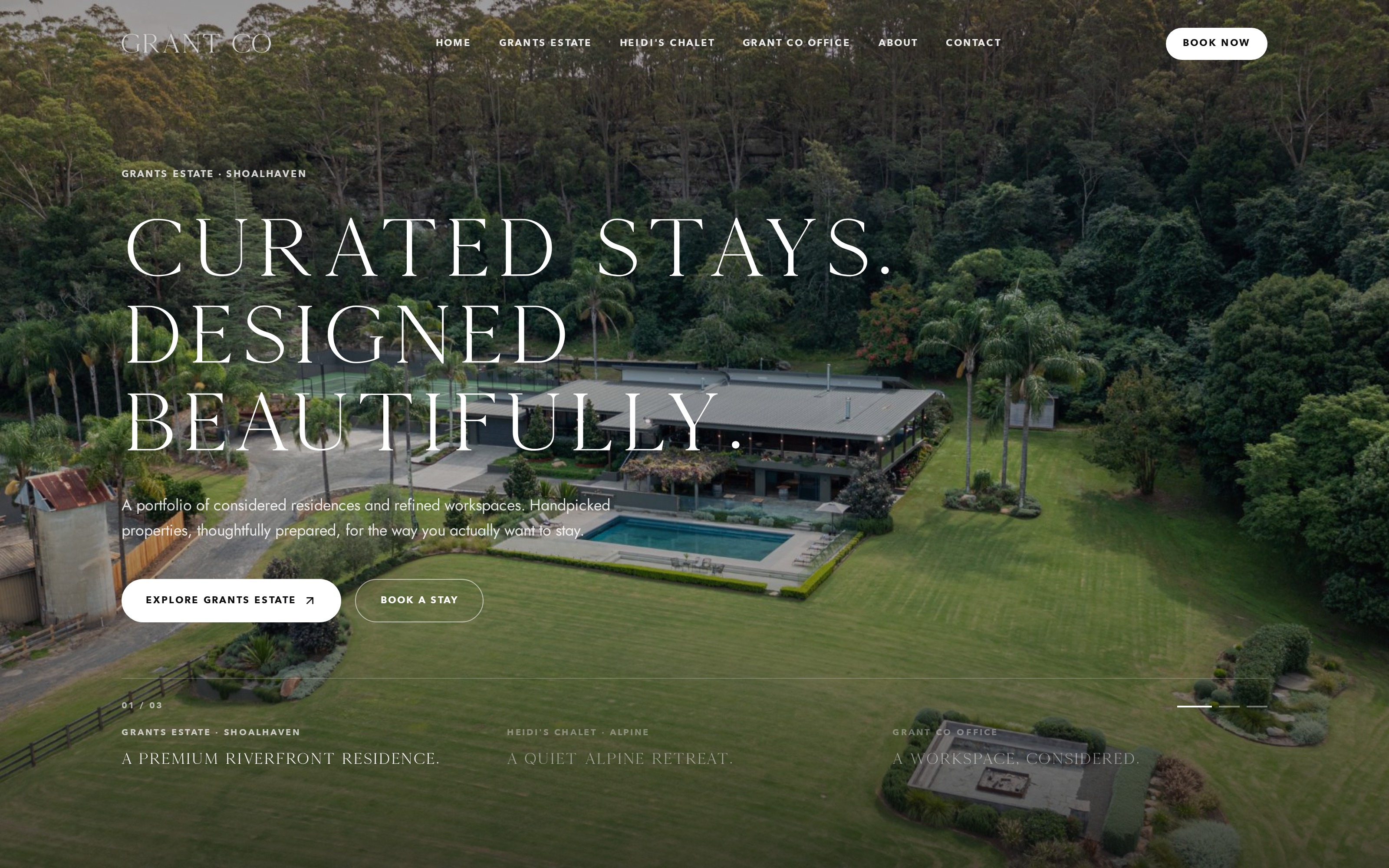 Grant Co — Website design